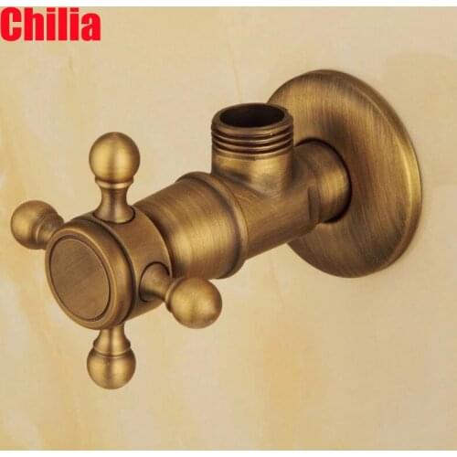 BAKALA Brons Driehoek klep waterregelklep Antieke driehoek klep De kraan water klep Riool