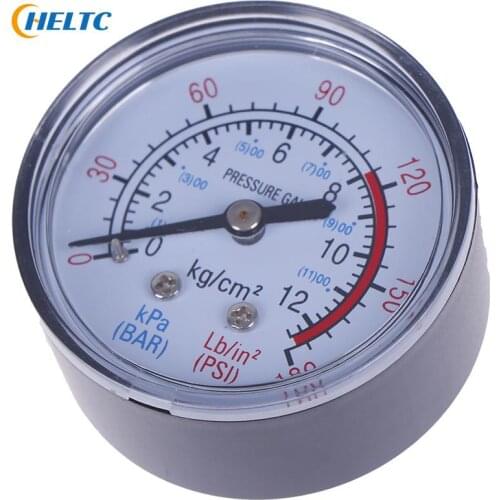 Bar Air Pressure Gauge 13mm 1/4 BSP Thread 0-180 PSI 0-12 Manometer Double Scale For Air Compressor