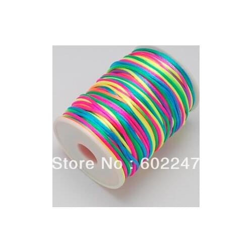 Free Shipping 3mm Rattail Satin Cord Chinese Knot Beading Cord, 100 yards/roll, 4 rolls/lot