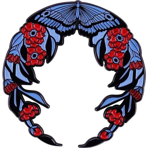 Flower Butterfly Wreath Badge Do you have the feel that spring is coming