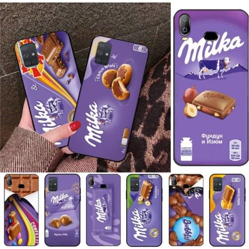 Chocolate Milka Box Phone Cases For Samsung Galaxy A21S A01 A11 A31 A81 A10 A20E A30 A40 A50 A70 A80 A71 A51 5G