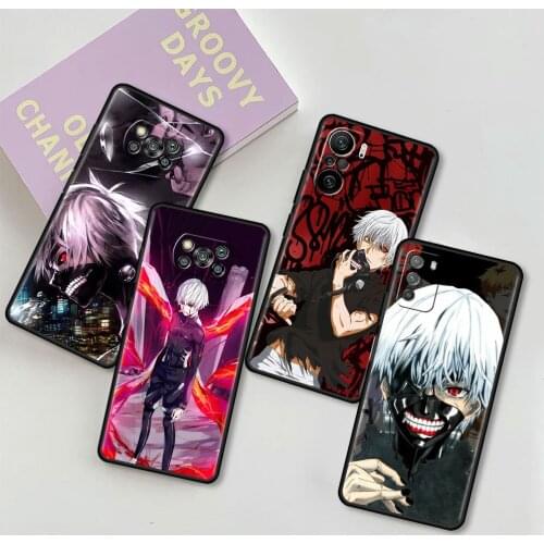 For Xiaomi Mi Poco X3 NFC M3 Pro F3 GT K40 10T Note 10 F1 X2 F2 Black Soft Silicone Phone Case Luxury Cover Anime Tokyo Ghoul