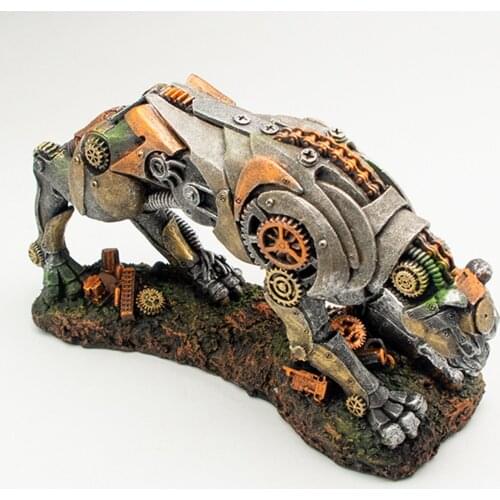 Aquarium Ornament Gear Leopard Statue Fish Tank Fishbowl Decoration Shelter