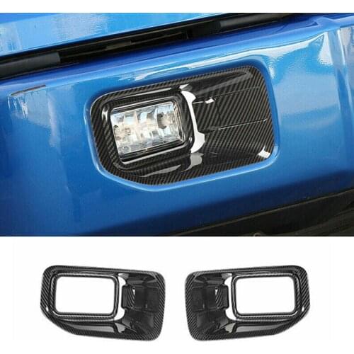 For Ford F150 F-150 2015-2020 Front Fog Light Guard Cover Foggy Lamp Decoration Trim Car Accessories ABS Carbon Fiber
