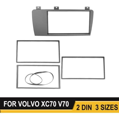Double Din Car Radio Fascia Frame for 2004 2005 2006 2007 Volvo XC70 V70 S60 installation Trim Dashboard Panel Kit