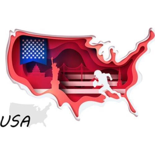 United States map Flag custom hobby business history banner USA art banner 90x150cm