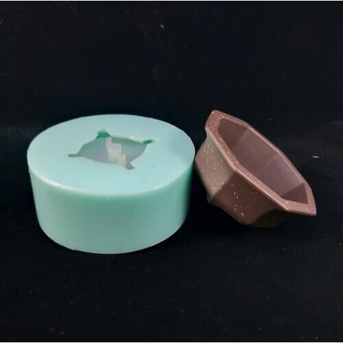 HP0166 New polygonal silicone flower pot mold 3D manual cement mold silicone concrete mold pot geometric mold
