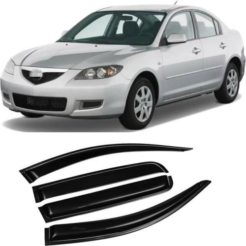 For Mazda 3 2005 2006 2007 2008 2009 2010 2011 2012 Sedan Side Window Vent Visor Sun Rain Deflector Guard Awnings Shelters Cover