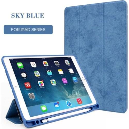KpGoing Case Cases for IPad 2018 9.7 2017 with Pencil Holder Silicone PU Leather Soft Cover for Apple IPad 9.7 2018 Case A1893
