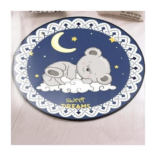 Round Carpet Cartoon Childrens Bedroom Bed Blanket Hanging Basket Chair Cushion Home Vomputer Vhair Dwivel Mat