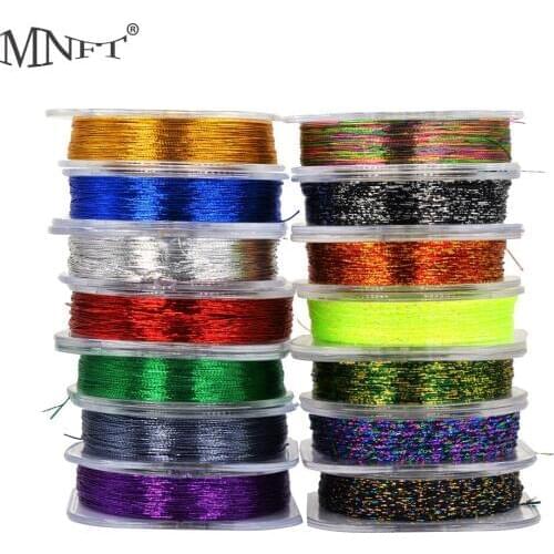 MNFT 7Pcs Metallic Rod Building Wrapping Thread Guide Tying Thread Rod Build Braided Line Nylon Fibers Pole Tie Line 14 Colors