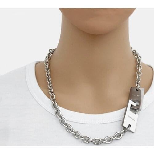Fashion titanium steel necklace accessories men and women hip hop clavicle chain jewelry hot sale