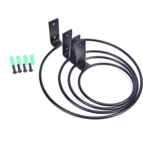 New 1pcs Flower Pot Holder Ring Plant Holder Ring Wall Mounted Wall Planter Hooks Black