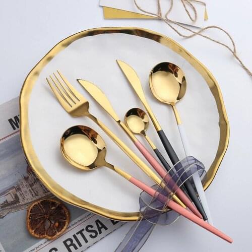 Portuguese Stainless Steel Knife, Fork and Spoon Steak Knife Spoon Fork Coffee Spoon Western Dinner Set