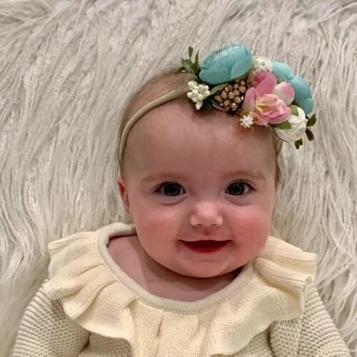 Headband Flower Girl Photography Props First Birthday Floral Crown Hairpiece Gift NewBorn Accessories Bandeau