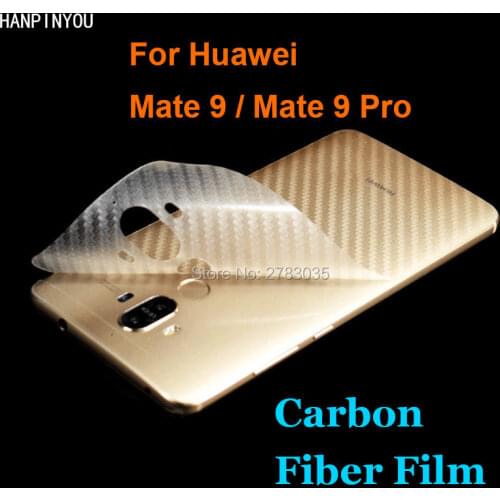 For Huawei Mate 9 5.9" / Mate 9 Pro 5.5" Durable 3D Anti-fingerprint Transparent Carbon Fiber Back Film Sticker Screen Protector