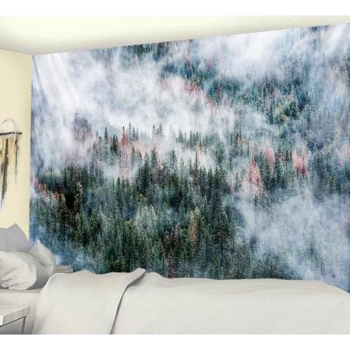 Landscape print tapestry psychedelic scene home decor Hippie Bohemian Bedroom Decor Mandala yoga mat sofa blanket bed sheet