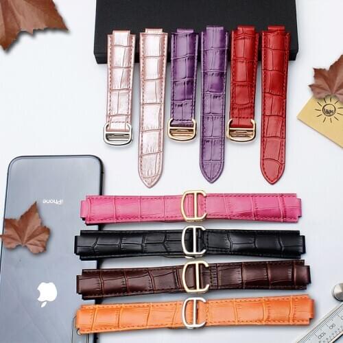 18 *11mm 20 *12mm Color quality Leather watch band with folding buckle adaptation bule balloon watch accessories