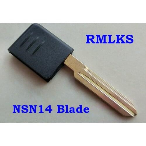 RMLKS Emergency Smart Small Remote Key Blade Fit For Nissan Teana Qashqai Livina Tiida Smart Insert Uncut NSN14 Key Blade