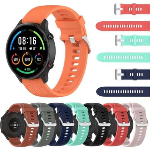 Silicone Soft Watchband For Honor Magic2 46mm Smart Watch Strap For Xiaomi Mi Watch Color Sports Replacement Bracelet Belt 22mm