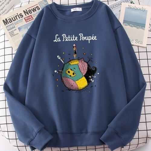 Nightmare Before Christmas Hoody Women Personality New Streetwear Autumn Fleece Hoody Crewneck Cartoons Loose Womens Hoodies New