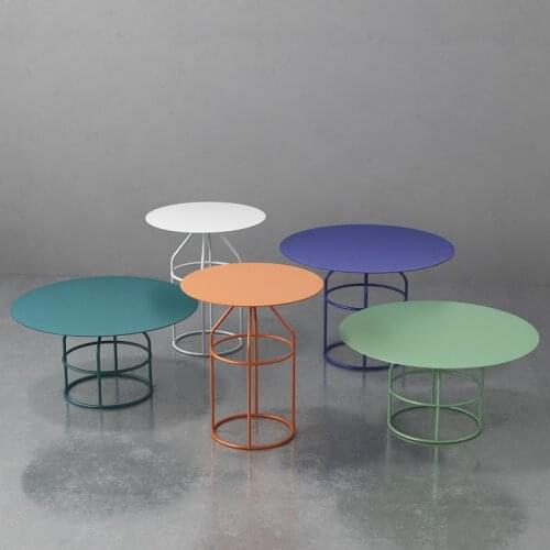 Stable and firm macaron color series small round table small tea table fashionable and simple Nordic coffee table side table