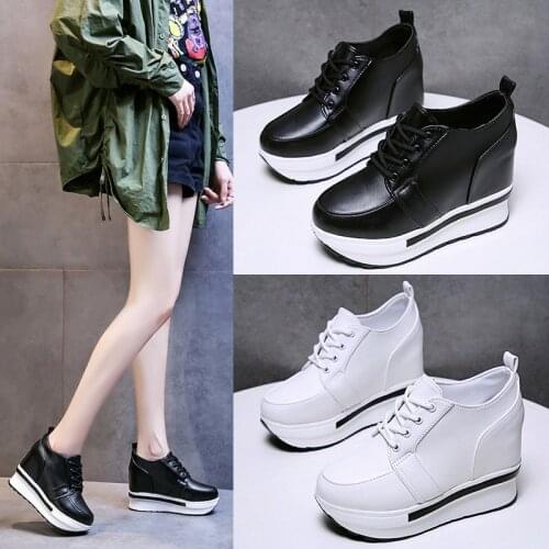 Height Increasing Insole 2021 Spring and Autumn New Sports Platform High Heel Leisure Womens Single Shoes White Shoes Women