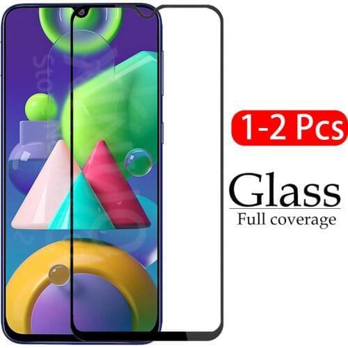 2 Pcs Tremp glass for Samsung Galaxy M21 Tempered screen protector for Samsung samsun Galax M21 M 21 protective glas film 6.4"