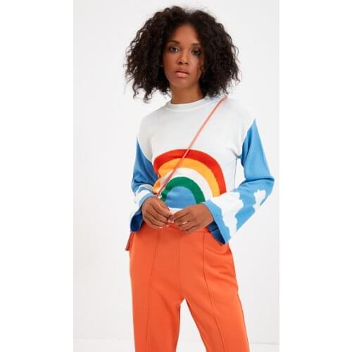 Trendyol Jacquard Crop Knitwear Sweater TWOAW22KZ0913