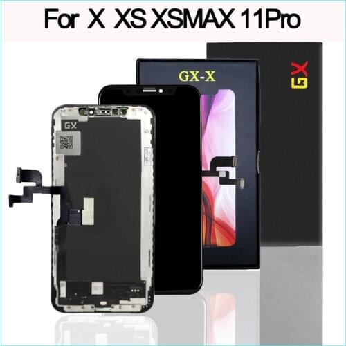 GX OLED New For iPhone X Xs Max LCD Display Touch Screen Digitizer Assembly For iPhone 11 Pro Max