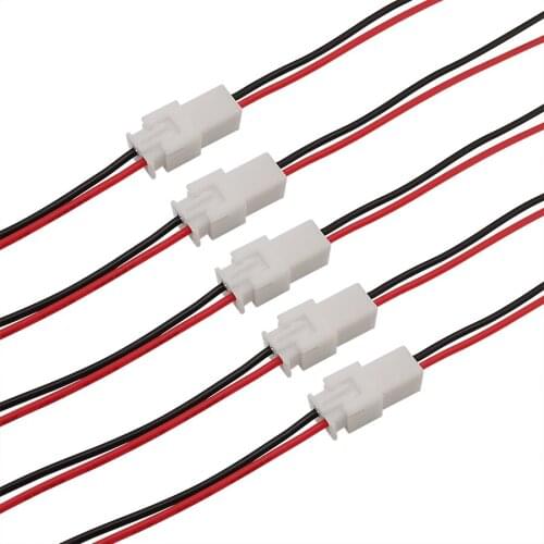 10/5/2Pairs XH2.54 2P Pitch 2.54mm Male Female Plug Socket Wire 26AWG Length 200mm XH 2.54mm 2Pin Plug Jack Wire Cable Connector