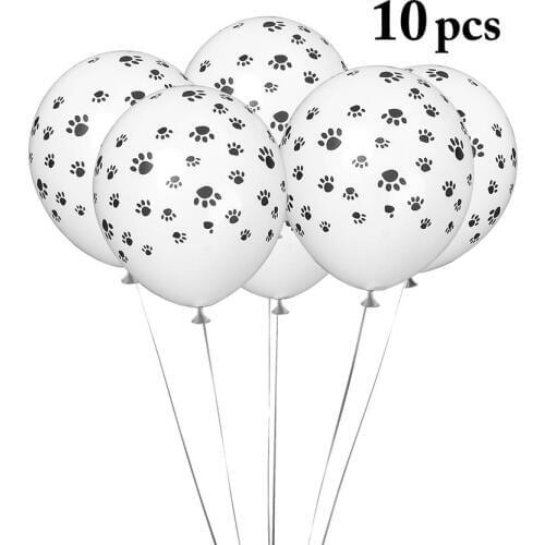 10pcs 12 Inch Dog Footprint Latex Balloons Birthday Wedding Party Decor Air Helium Pet Kids Gifts Supplies Dropshipping