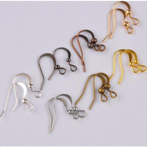1000pcs Flat with Ball French Earring Hooks Findings Ear Ring Hooks Earrings DIY Jewelry Making Supplies Wholesale