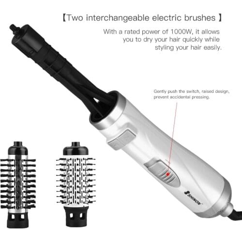 2 in 1 Automatic Rotary Hot Air Comb Curler Hairdryer Rotational Hair Curling Comb Professinal Hair Dryer Brush Salon Blow Dryer