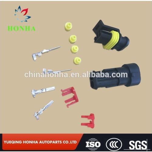 20pcs/lot OEM#:282104-1 282080-1 AMP 2 Way Super seal Electrical Waterproof Connector Kit