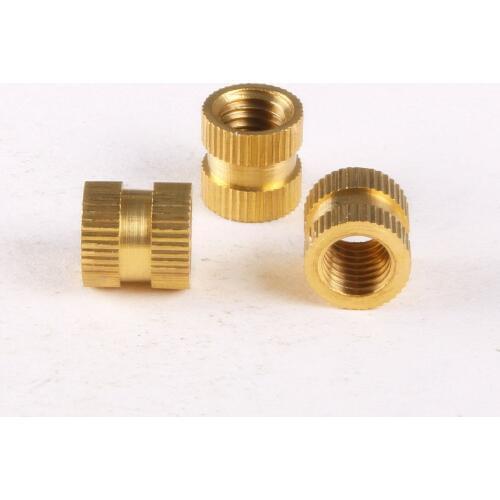20PCS Embedded Copper / Copper Inserts / Inserts / Copper Flower Mother / Cylindrical Knurled Nut M4 * 4-6mm