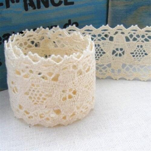 3.5cm cotton lace ribbon handmade wedding craft dress garments accessories CX93