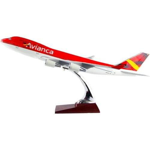 47CM Diecast 1/150 Scale B747 International Colombia AVIANCA Airline Model Plane Toys Airplane Aircraft Resin Aviation Gift Show