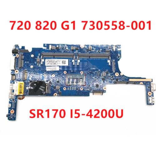 High quality For 720 820 G1 Laptop motherboard 730558-001With SR170 I5-4200U CPU 100% full Tested OK +Free shipping