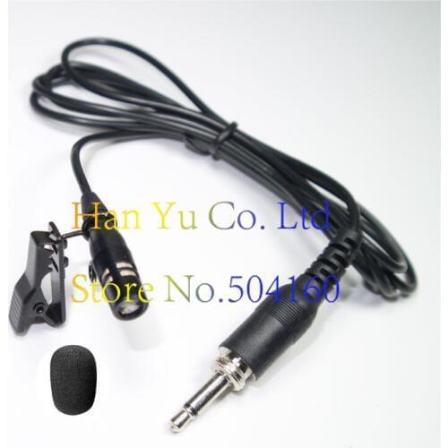 Free Shipping Male Screw Thread Lock 3.5 mm Black Color Clip Worn Microphone For Wireless Microphone