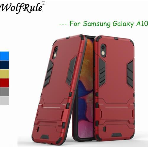 Case For Samsung Galaxy A10 Cover Soft Rubber + Plastic Kickstand Case For Samsung A10 Case Phone Shell For Galaxy A10 SM-A105F