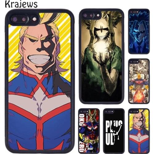 Krajews My Hero Academia All Might Phone Case For iPhone X XR XS 11 12 Pro MAX 5 6 6S 7 8 Plus Samsung Galaxy S7edge S8 S9 S10