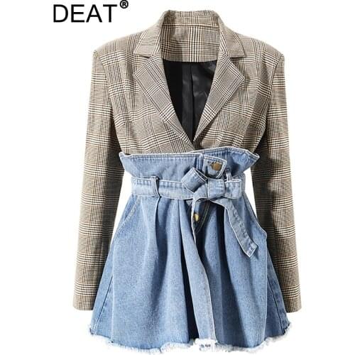 DEAT Women's Denim Blazers