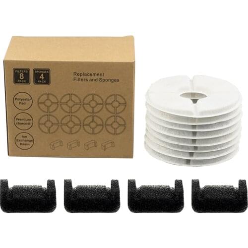 Water Dispenser Filter Sponge Sheet Drinking Fountain Automatic 8pcs/set Replaced Filters Pet Supplies Clean For Cat Dog