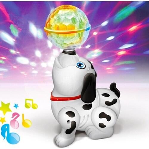 Electric Robot Dog Toys Can Bark Walking Animals Forward Toy With Music Light-up Toys Luminous Ball 3D Light for Children Gifts