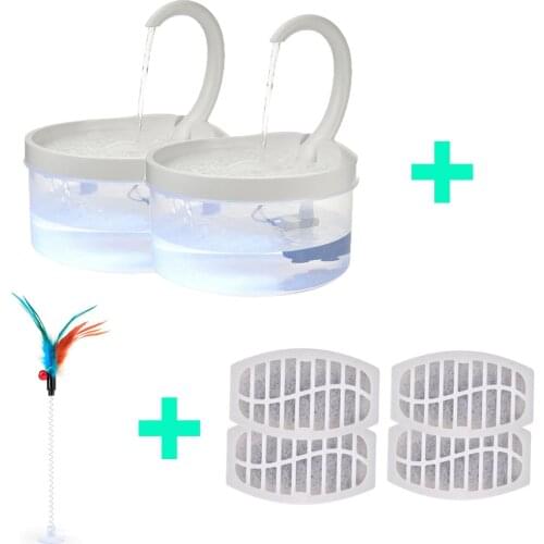 Lot 2L Electric USB Dog Drinking Feeder Pets Fountain Water Bowl With LED Indicator and Filters Multiple Pet Fountain Dispenser