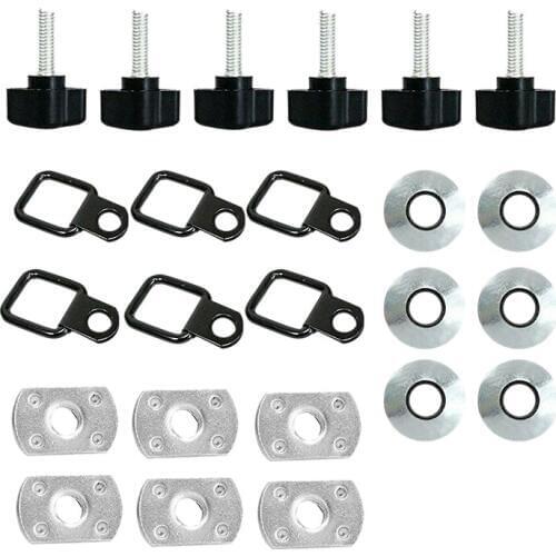 Hardtop Quick Removal Thumb Screw D-Rings Kit for Jeep Wrangler CJ YJ TJ JK JKU
