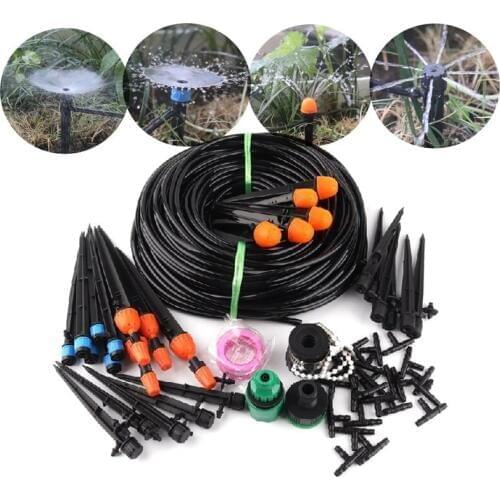 7m~42m Adjustable Ground Insert Dripper Kits Garden Micro Irrigation System Greenhouse Irrigation DIY Watering Kits