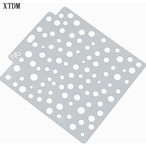 Circle plastic mold shield DIY cake scrapbook stencils hollow Embellishments printing lace ruler Valentines Day