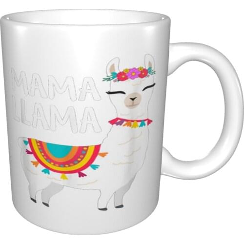 Nice Mama Llama Mug Coffee Cup Coffee Mug One Peace Kawaii Glass Tumbler